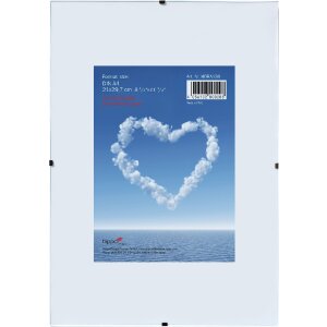 HNFD Cliprahmen 10,5x15 cm bis 70x100 cm Normal Antireflex Acrylglas Rahmenlos