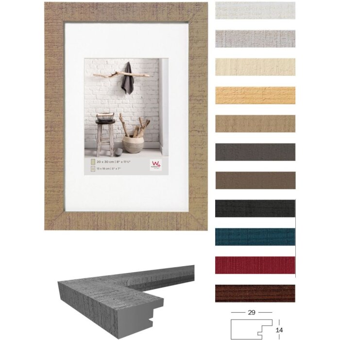 Râmă foto Walther HOME 10x15 cm – 70x100 cm cu passepartout, multe culori