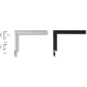 Ramă foto Ceanothe Tekno din aluminiu, profil bloc îngust, schimbătoare, negru, argintiu, alb