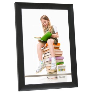 Rama foto Madar Deknudt din aluminiu S021D, negru și argintiu