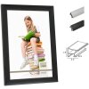 Rama foto Madar Deknudt din aluminiu S021D, negru și argintiu