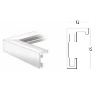 Rama foto Henzo Manhattan, profil îngust, cu passepartout diagonal alb, 10x15–70x100 cm