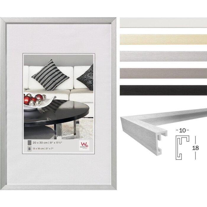 Walther Alubilderrahmen Chair 10x15 cm bis 70x100 cm Aluminium eloxiert