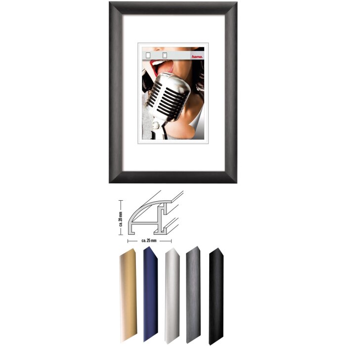 Ramă foto Manhattan Hama din aluminiu mat eloxiat