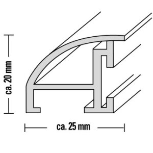 Ramă foto Manhattan Hama din aluminiu mat eloxiat