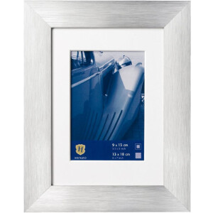 Rama foto Henzo Aluminium Luzern cu finisaj bătut și pasepartout premium