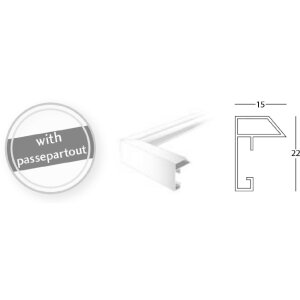 Rama foto Henzo METALLICA din plastic cu passepartout, stil metalic modern