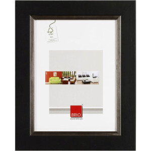 Ramă foto din lemn Orion, profil plat și margine colorată