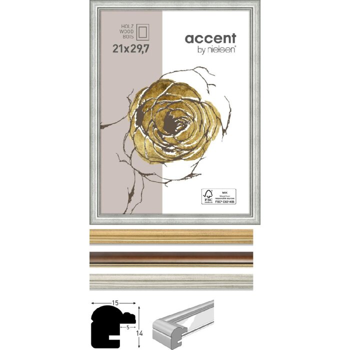 Ramă foto Nielsen Ascot Klassik din lemn masiv, 10x15–40x50 cm