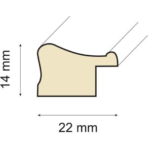 Rama foto Ceanothe Peps din lemn cu finisaj lucios