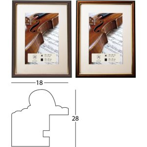 Henzo Holzbilderrahmen Verona mit Passepartout viele Formate 9x13 bis 50x70 cm