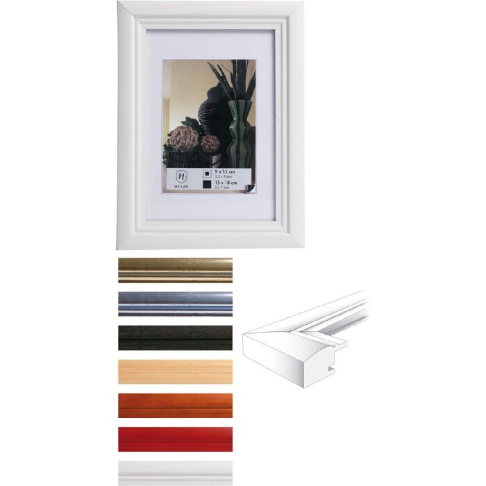 Ramă foto Henzo Artos din lemn, listă ondulată, stil clasic și etern