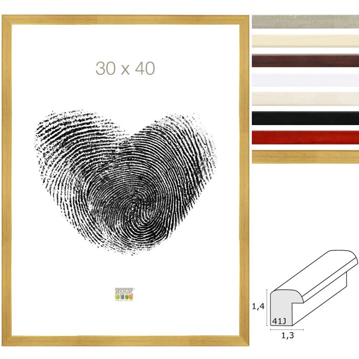Rama foto Deknudt S41J din lemn masiv, profil bloc, 6x9 cm – 40x60 cm