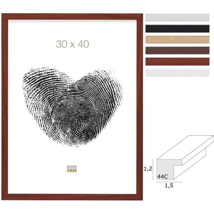 Ramă foto Deknudt S44C din MDF, 10x15–40x60 cm, multiple culori