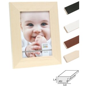Deknudt Holzrahmen S45J Basic, breites Flachprofil, 3 cm, mit Aufsteller