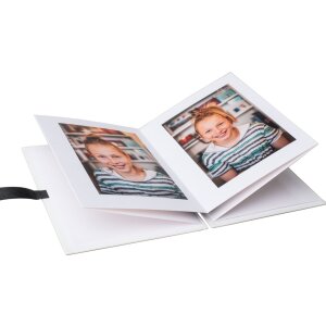 Album foto Leporello Lona – 12 imagini alb-negru, 4 formate, copertă din piele artificială