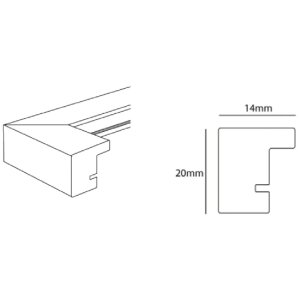 Rama foto din lemn Henzo Jardin cu passepartout alb și închidere rotativă