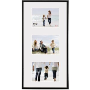 Ramă foto Madrid, neagră, modernă, din plastic, cu sticlă reflex