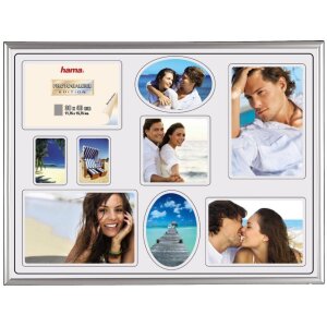 Ramă foto Madrid argintie, pentru fotografii 10x15 cm și 13x18 cm