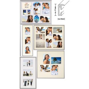 Ramă foto Madrid argintie, pentru fotografii 10x15 cm și 13x18 cm