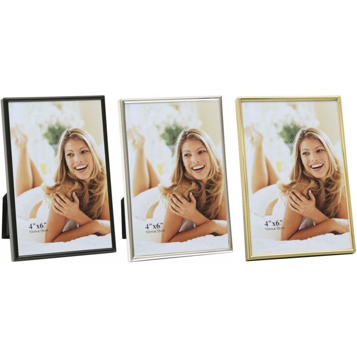 Ramă foto din metal solid brass S58MS - aur, argint, negru