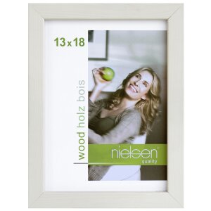 Rama foto Nielsen Quadrum din lemn de plop cu furnir, profil subțire