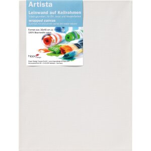 waltherdesign Leinwand 3-fach grundiert für Öl Acryl Wasserfarben bis 70x100 cm