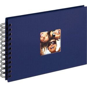 Album spiral Walther FUN 23x17 cm / 30x30 cm, 40 sau 50 fețe negre fără pergamin