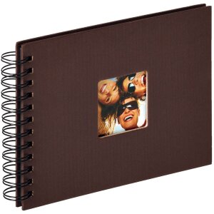 Album spiral Walther FUN 23x17 cm / 30x30 cm, 40 sau 50 fețe negre fără pergamin