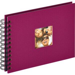 Album spiral Walther FUN 23x17 cm / 30x30 cm, 40 sau 50 fețe negre fără pergamin