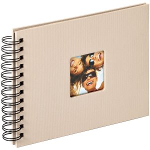 Album spiral Walther FUN 23x17 cm / 30x30 cm, 40 sau 50 fețe negre fără pergamin