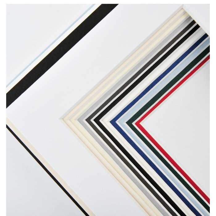 Passepartout Walther cu tăiere diagonală, nucleu alb, 16 dimensiuni, 10 culori, 1,4 mm