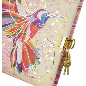Goldbuch Tagebuch Flower Kolibri 16,5x16,5 cm 96 weiße Seiten