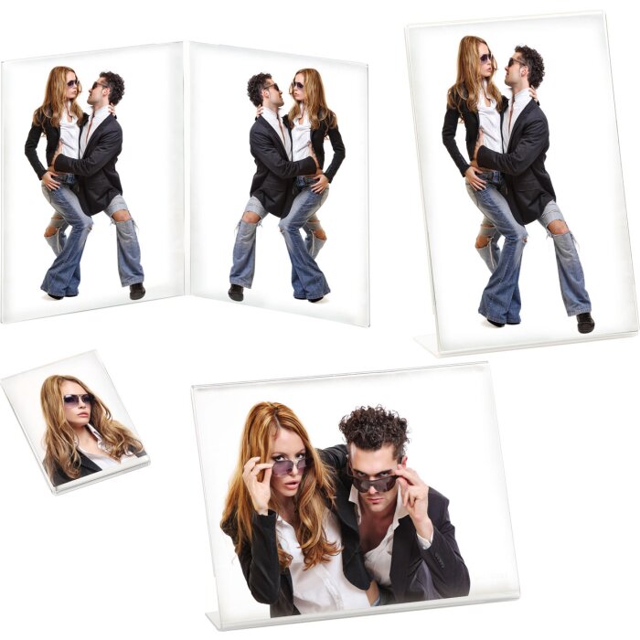 Rama foto din acrilic Walther, dublă, 4,5x6 cm - 20x30 cm