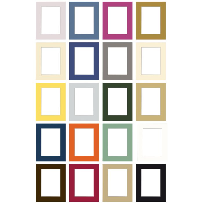 HNFD Passepartout cu tăiere la 45°, 20 de culori, fără acid, 1,4 mm