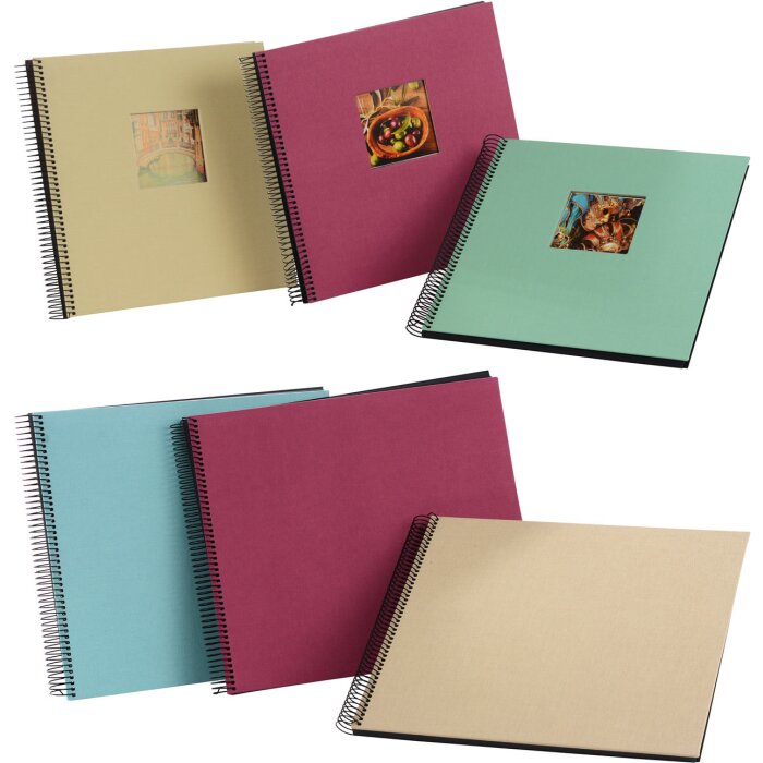 Album spiral Bella Vista Trend – coșier din bumbac, 40 pagini acid-free