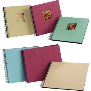 Spiralalbum Bella Vista Trend Leineneinband 24x17 cm...