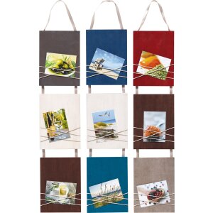 Rama foto La Casa pentru 3 fotografii 8x11 cm, cu cordoane și profil de lemn colorat