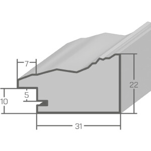 MendeFrames Holzrahmen H740 weiß 30x45 cm Normalglas