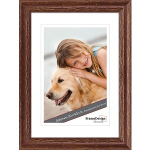 MendeFrames Holzrahmen H740 braun 15x15 cm mit Museumsglas