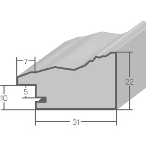MendeFrames Holzrahmen H740 braun 10x30 cm Normalglas