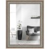 MendeFrames Wandspiegel H740 Shabby-Chic 30x60 cm grau aus Massivholz