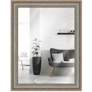 MendeFrames Wandspiegel H740 Shabby-Chic 40x50 cm grau...
