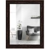 MendeFrames Wandspiegel H740 Shabby-Chic 25x38 cm schwarz aus Massivholz