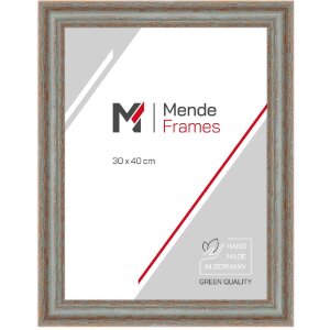 MendeFrames Holzrahmen H740 grau 13x13 cm mit Kunstglas