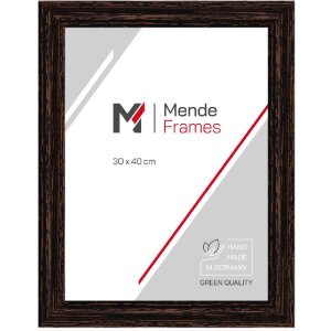 MendeFrames Holzrahmen H740 schwarz 50x60 cm mit Kunstglas