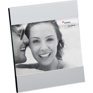 Rama foto Ava neagră și argintie, 10x15 cm, 13x18 cm, 15x20 cm