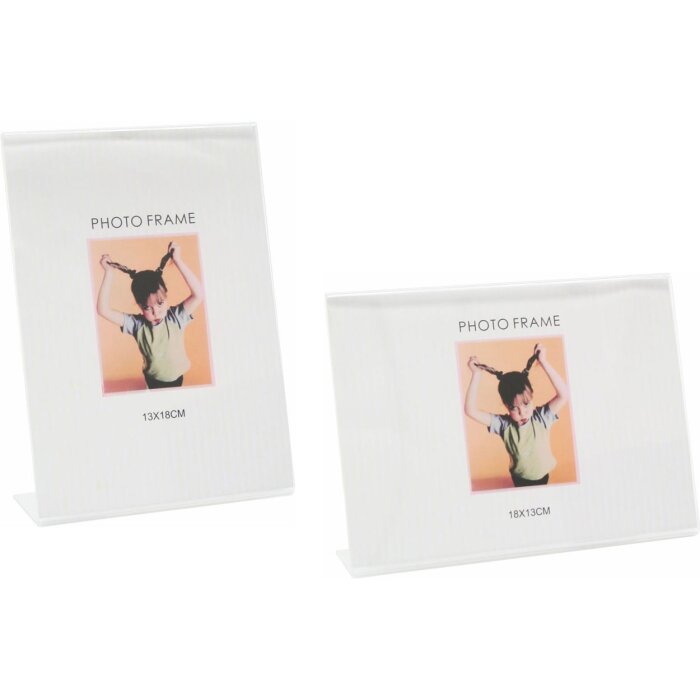 Ramă foto din acril Deknudt S58RL, formă L, 10x15-20x30 cm