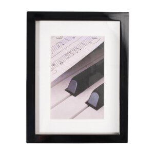 Henzo Holzrahmen PIANO Hochglanz mit Passepartout 13x18 bis 40x50 cm