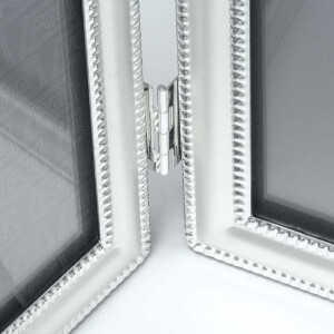 Ramă foto metalică Nele, argintiu strălucitor, 7x10 cm - 20x25 cm, variantă dublă